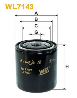 WIX FILTERS wl7143 -  Фильтр масляный двигателя